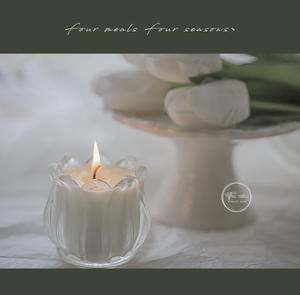 Bougie en cire de soja en forme de tulipe avec une lueur douce et une mèche en coton pour une décoration romantique de chambre à coucher, centre de table de mariage - Product Image 3