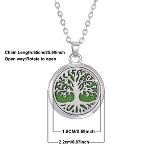 Agent de Traitement des Commandes Shopify Dropshipping 2026 – Collier Diffuseur d'Arômes en Acier Inoxydable Arbre de Vie Tendance pour Parfum - Product Image 4