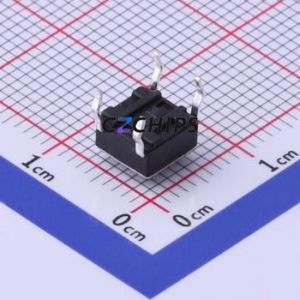 TS-1002-BR04516 Tactile Switch Through hole-4P,6x6mm Switch Single Pole Single Throw Round Button 1.6N Through Hole - Product Image 2