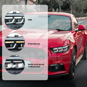Pour les phares de voiture Ford Mustang, 2015-2017 Phares à diode électroluminescente d'animation de démarrage DRL de haute qualité - Product Image 4