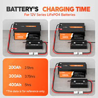 Chargeur de batterie LiFePO4 professionnel LiTime 80A, portable et montable, chargeur de batterie au lithium 14,6V, câble de sortie de 61,02 pouces, garantie de 2 ans
