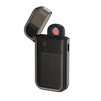 Briquet électronique haut de gamme rechargeable, design moderne et simple, coupe-vent, personnalisé, cadeau pour homme, à piles