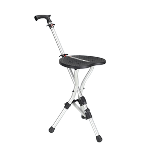 <span class=keywords><strong>Silla</strong></span> <span class=keywords><strong>para</strong></span> caminar, asiento de bastón plegable de aleación de aluminio, altura ajustable, ayuda de movilidad ligera <span class=keywords><strong>para</strong></span> personas mayores y descanso al aire libre - Product Image 1