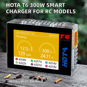 Chargeur intelligent Hota T6 6S 300W pour drones RC Air 2, voitures, bateaux, avions, batteries au lithium en plastique - Product Image 2