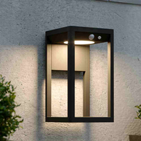 Lampe murale solaire LED en aluminium au design moderne, étanche, avec détecteur de mouvement, idéale pour jardin et balcon – Vente chaude