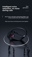 Écouteurs intra-auriculaires sportifs transfrontaliers 5.3 avec réduction de bruit, étanches, à crochet d'oreille, autonomie de 3 heures, grande endurance