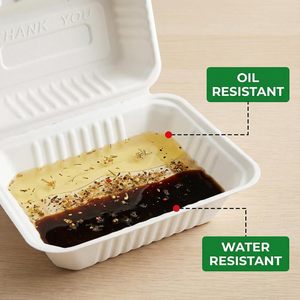Emballage alimentaire jetable écologique en plastique pour plats à emporter, boîte à lunch en plastique de 9*6 pouces pour la restauration rapide - Product Image 2