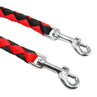 Laisse pour chien à double embout en nylon tressé résistant à l'usure, écologique et tendance, pour chiens de petite/moyenne/grande taille - Idéale pour les promenades quotidiennes en extérieur