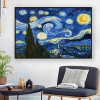 Peinture à l'huile numérique de paysage moderne, art mural fait main, toile personnalisable DIY