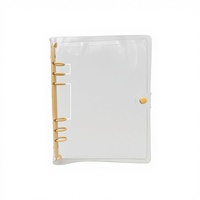 Étui de reliure en PVC Transparent pour A5/A6 grand livre à main couverture de rangement Simple pour 60 feuilles spirale noyau cahier à feuilles mobiles taille A3