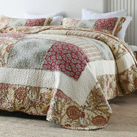 Couvre-lit en coton Quilts Handmade Patchwork 3pcs Couvre-lit sur le lit Double Couverture Queen Size Coverlet Summer Comforter