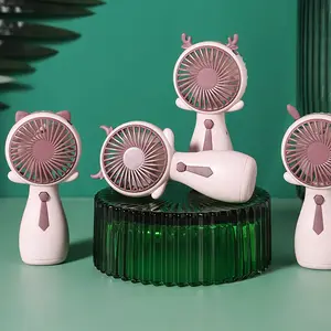Mini ventilatore elettrico portatile in stile cartone animato come regalo
