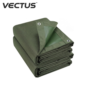 Bâche résistante à l'humidité, bords renforcés et antirouille, très résistante, 6x8 pieds, 12 oz (350 GSM), bâche en toile imperméable - Product Image 1
