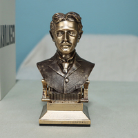 Vente en gros de buste de célébrité personnalisé de 6 pouces, statue modèle antique, figurines en résine artisanale, souvenirs, décoration de bureau pour la maison et le bureau