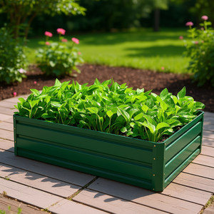 Bac à légumes surélevé de 40 pouces en métal thermolaqué pour la plantation de légumes et de fleurs, jardinière de patio - Product Image 2