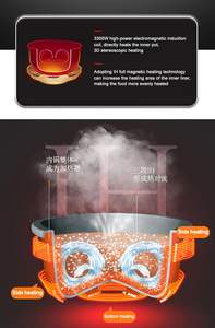 Achetez une grande marmite électrique multifonction en acier inoxydable, micro-pression, 21 quarts (20 L), cuiseur à riz électrique IH au Ghana - Product Image 5