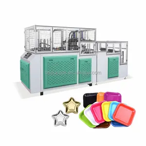 Small Paper Take Away Food Packaging Box Fully Automatic Machine Tableware Pulp Molding Disposable Plate Making Machine
