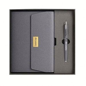Juego de Regalos Empresariales 3 en 1 con Logotipo Personalizado, Cuaderno Ejecutivo A5 de Alta Gama, Bolígrafo de Regalo en Caja, Duradero - Product Image 2