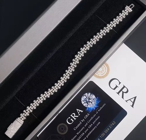 Pulsera de Plata 925 con Cruz de Moissanita, Bañada en Rodio, Estilo Bohemio, Engaste de Garras, Corte Brillante, Joyería Unisex para Bodas y Fiestas - Product Image 2