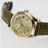 Montre-bracelet analogique de luxe à quartz, étanche, avec bracelet en acier inoxydable, boîtier large, verre minéral, neuve, unisexe, avec boîte d'origine.