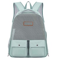 Sac à dos pour chat en tissu Oxford, couleur macaron, avec fenêtre en maille, portable, pliable, respirant, léger, grande capacité