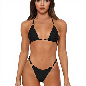Sexy <b>Bikinis</b> for Women 2 Piece <b>Bikini</b> Spaghetti Strap Swimsuits Solid Color Bathing Swimwear Triangle Bathing Suit - Product Image 1