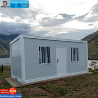 Casa Modular Prefabricada de Lujo de 10 pies, 20 pies, 40 pies, en Paquete Plano, con Dormitorio, Baño, Casa Contenedor Expandible