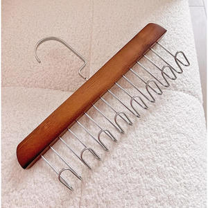 Wholesale Wooden <b>Hanger</b> Clothes <b>Hanger</b> Multifunctional Household Clothes <b>Hanger</b> - Product Image 4