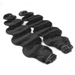 Bán buôn Chất lượng cao 100% Trinh Remy tóc con người wefts Máy sợi ngang phần mở rộng tóc