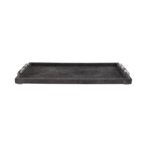 Vassoio Decorativo Rettangolare con Finitura in Camoscio per Letto, Tavolino da Caffè e Conservazione Gioielli - Product Image 1