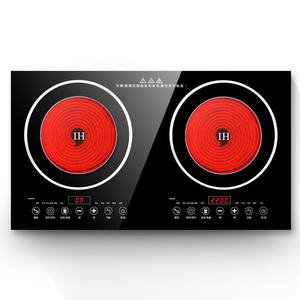 Home Combined <b>Induction</b> and Infrared Hybrid Cooker Domestic Two Hobs <b>Induction</b> and Electric Ceramic Cooker Stove for Wholesaler - Product Image 1