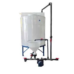 Transparenter Weißer Konischer PE-Tank <span class=keywords><strong>500L</strong></span> Flachbehälter für Chemische Flüssigkeiten Dosierbehälter mit Standfuß Kunststofftank Preis - Product Image 1