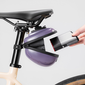 Para ciclismo al aire libre portátil Mini bolsa trasera fácil de instalar impermeable asiento de sillín de bicicleta de carretera carcasa dura colorida 0.4L 110g - Product Image 3