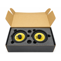Speaker Mobil Koaksial 6.5 Inch Kerucut Kevlar Tenun dengan Tweeter Terintegrasi, Impedansi 4 Ohm, Sensitivitas 90dB, Daya Terukur 30W, Daya Maksimum 120W untuk Mobil
