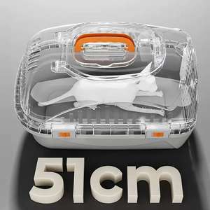 Petit animal de compagnie extérieur transporteur chat boîte respirant voyage transporteur boîte compagnie aérienne approuvé <span class=keywords><strong>Transport</strong></span> Cage Durable <span class=keywords><strong>chaton</strong></span> chiot lapin Cage - Product Image 2