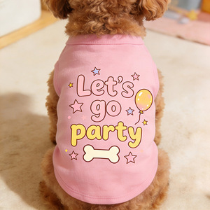 <span class=keywords><strong>Ropa</strong></span> para Perros para Fiestas de Cumpleaños, Chaleco Elástico de Primavera y Verano con Estampado de Dibujos Animados para Perros Pequeños - Product Image 2