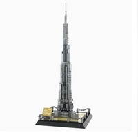 Bloques de Construcción de Partículas Pequeñas Compatibles con el Burj Khalifa de Dubái, Emiratos Árabes Unidos, Juguete Educativo |