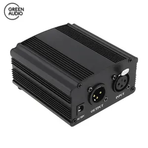 Mini 1 canal de alimentación fantasma de 48 V con adaptador de corriente para micrófono de condensador