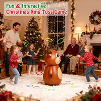 Jouet gonflable personnalisé de Noël : lancer d'anneaux renne en PVC, jouet gonflable renne à bascule, poupée gonflable à frapper