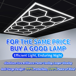 Lampe de travail LED hexagonale en nid d'abeille pour <span class=keywords><strong>garage</strong></span>, station de lavage automobile et detailing, éclairage de plafond - Product Image 2