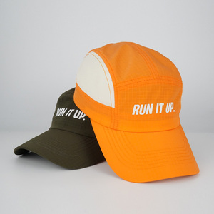 Gorra de campamento personalizada Tela Ripstop <span class=keywords><strong>Gorras</strong></span> para correr de 7 paneles con logotipo de serigrafía Sombrero para correr de ala suave plegable ligero Trail - Product Image 1