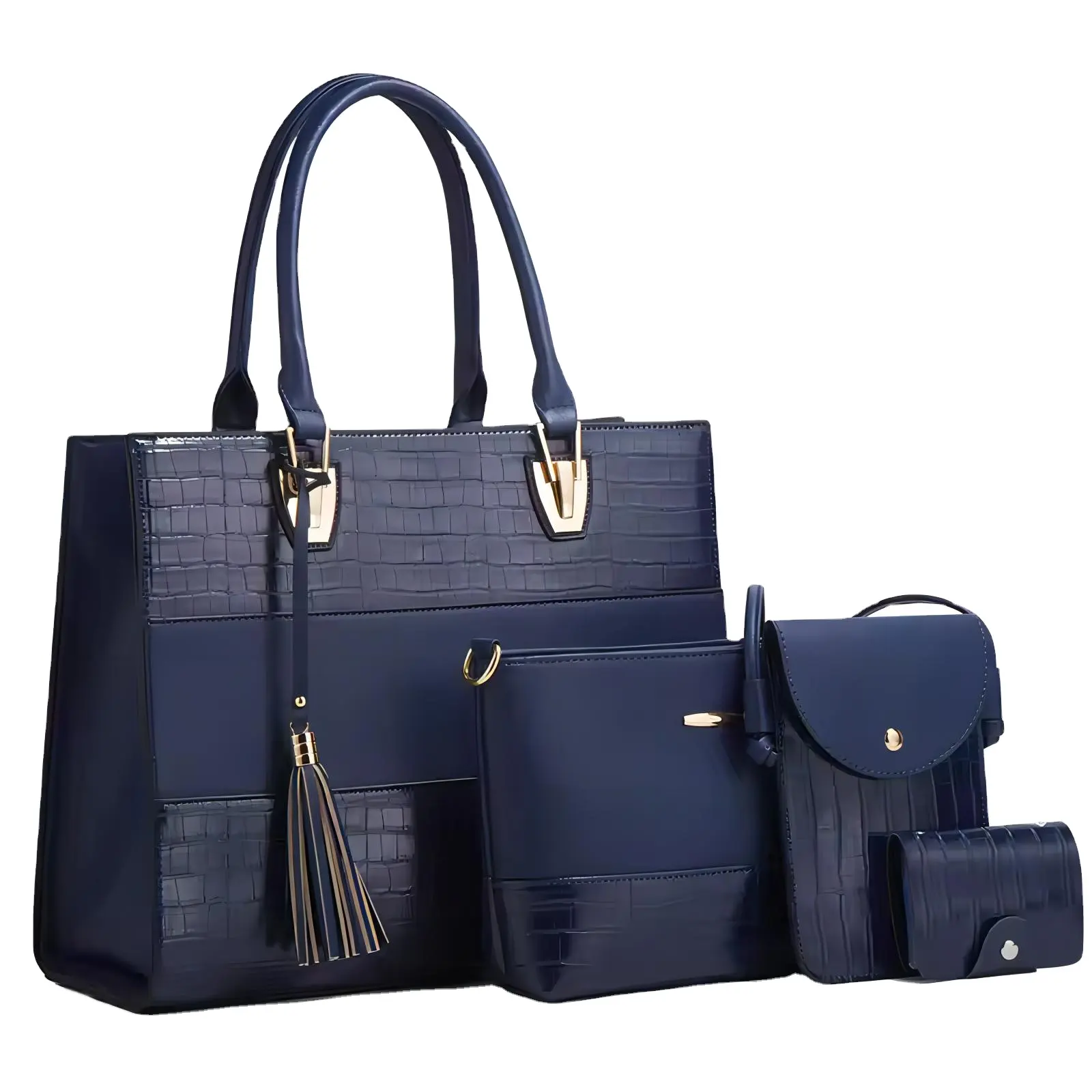 Westal 4pcs Set Purses and Handbags Set Women Handbag Women Shoulder Bags Tote Satchel Bag Card Holders Set