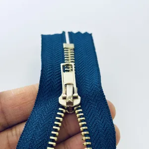 High quality Zipper Custom 3# 5# 8# Long Chain Open End Close End Metal Zipper For Handbags/Clothes Metal Close End Zippers