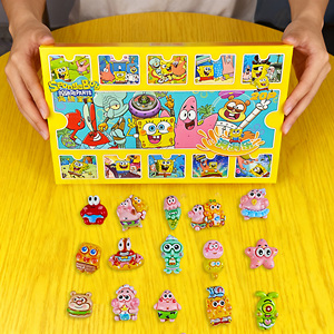 Figuras <span class=keywords><strong>de</strong></span> acción <span class=keywords><strong>de</strong></span> gran venta 20 Diseño aleatorio Raspable Dibujos animados <span class=keywords><strong>Bob</strong></span> Esponja amarilla Panel <span class=keywords><strong>de</strong></span> resina Serie <span class=keywords><strong>de</strong></span> caja ciega - Product Image 2
