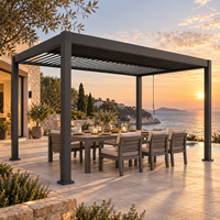 Pergola Bioclimatique Motorisée Minimaliste en Aluminium pour Spa et Retraite Bien-être – Vente Directe Usine
