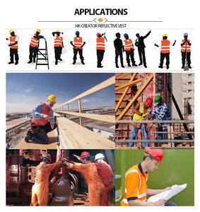 Venta al por mayor de tejido de poliéster de alta visibilidad Chaleco de trabajo de construcción chaqueta de seguridad de alta visibilidad sudadera de alta visibilidad chaleco de seguridad - Product Image 6