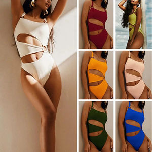 Maillot de bain une pièce sexy LM à imprimé animal avec bretelles pour femme, dos nu, taille basse, séchage rapide, pour la plage - Product Image 1