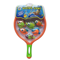 Ensemble de jeu de pêche sous-marine pour enfants, jouet lesté en plastique, filet de pêche, pour piscine, bain, jeux aquatiques d'été en extérieur