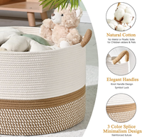 Panier à linge sale pour la maison Corde en coton tissé Corde en coton écologique pour animaux de compagnie Panier de rangement en corde de coton pour la maison moderne