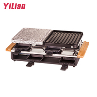 Elektrischer Stahl-Raclette-Grill mit Antihaftbeschichtung 1200W
